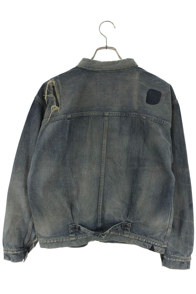 デンハム 01-232-09-21-001 ダメージ加工デニムジャケット メンズ S