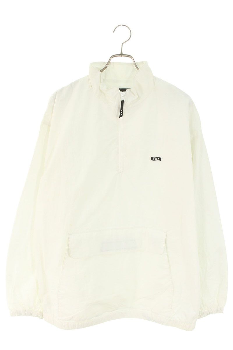 ゴッドセレクショントリプルエックス バックロゴハーフジップブルゾン メンズ XL