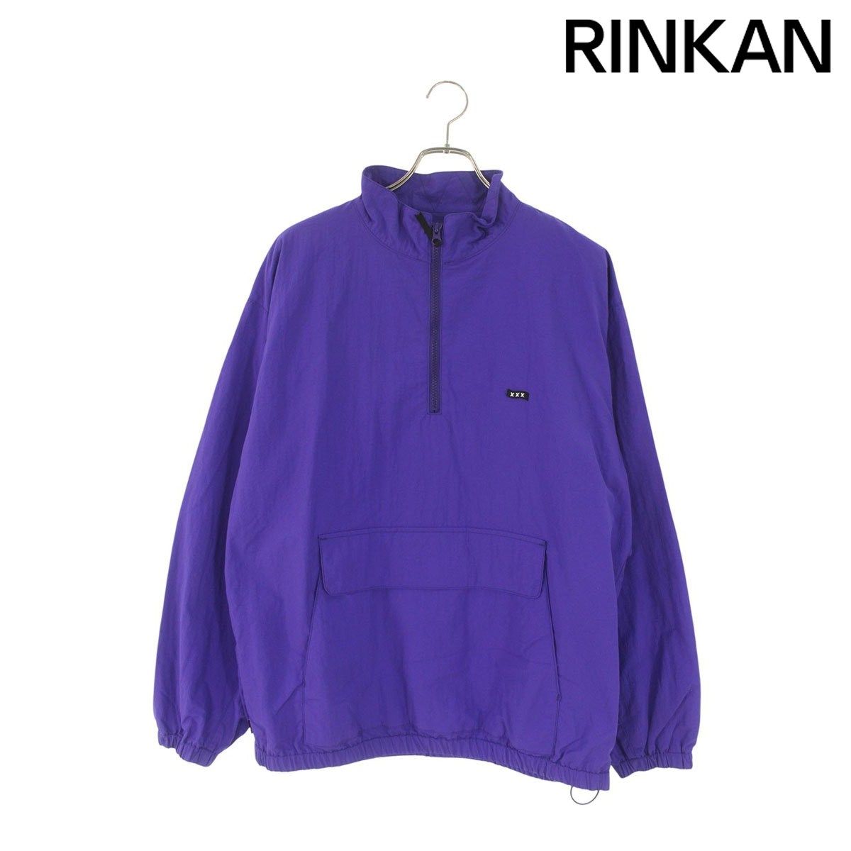 ゴッドセレクショントリプルエックス バックロゴハーフジップブルゾン メンズ L