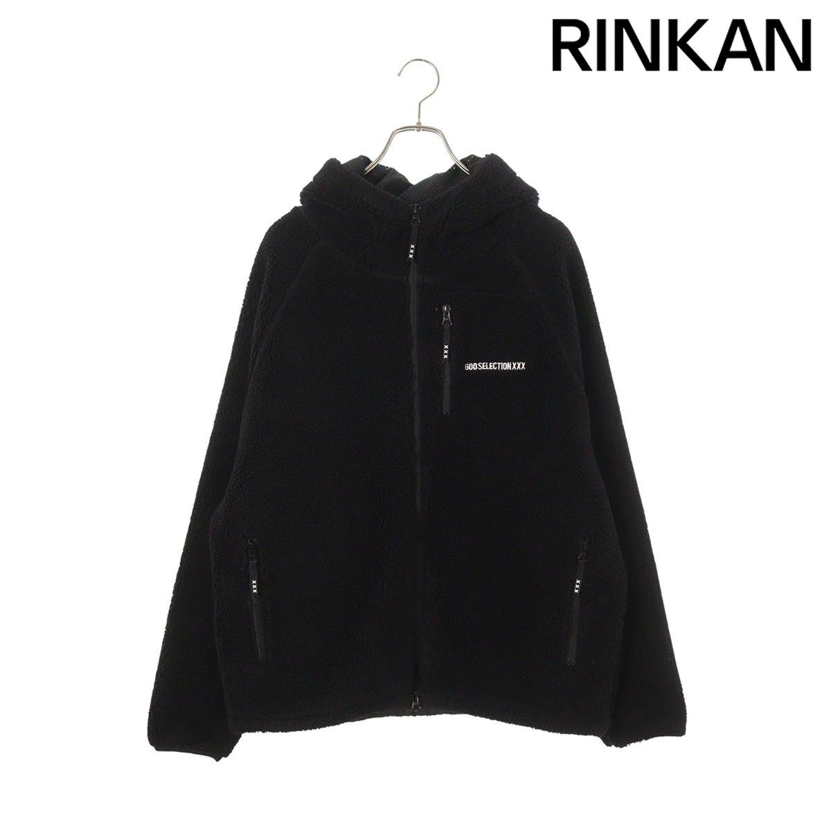 ゴッドセレクショントリプルエックス ロゴ刺繍ボアブルゾン メンズ M