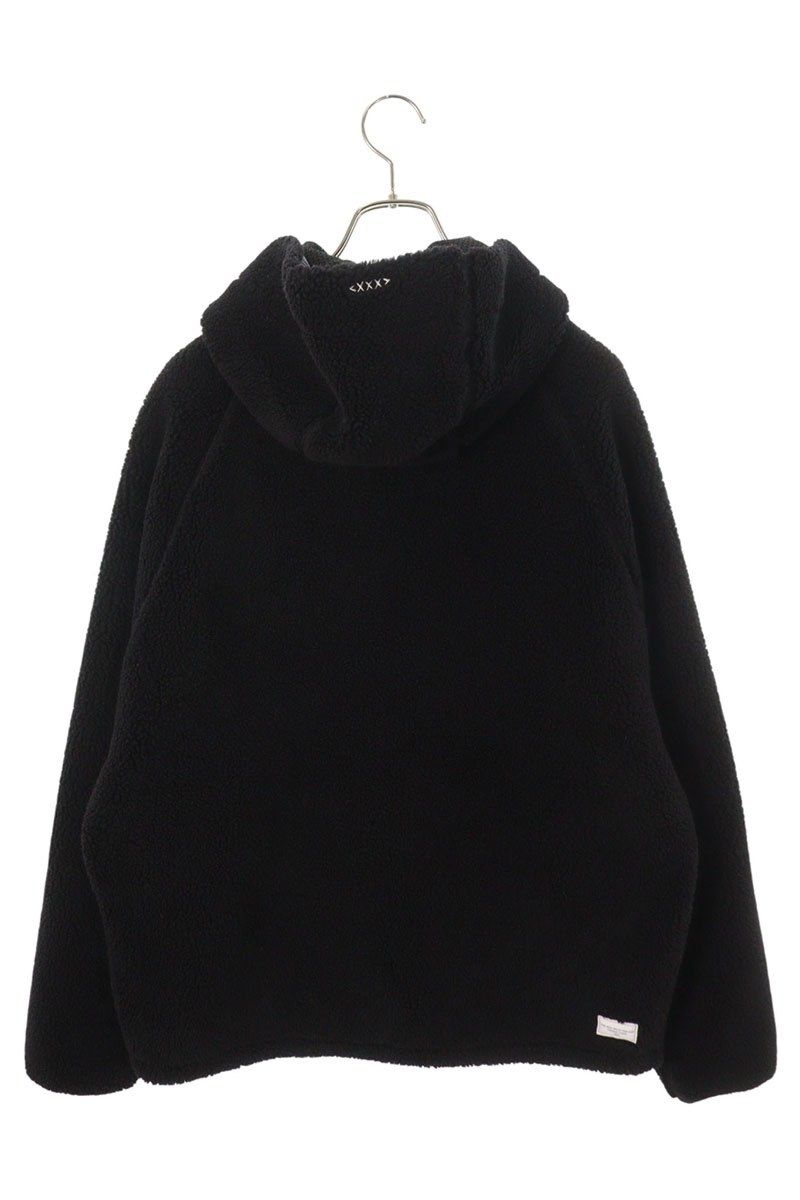 ロゴ刺繍ボアブルゾン