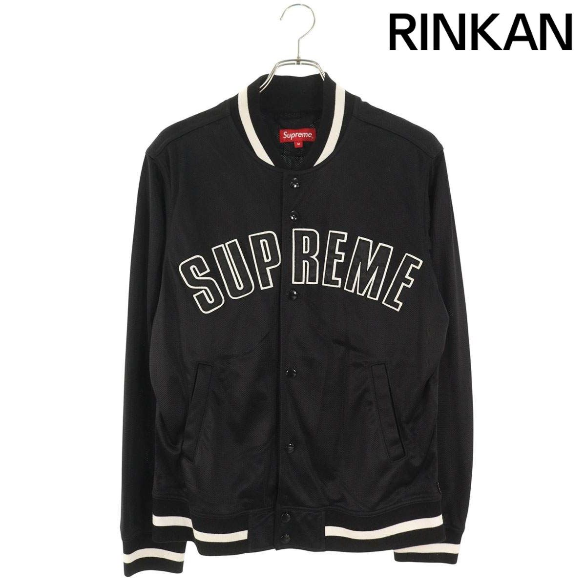 シュプリーム 15 SS Mesh Varsity Jacket アーチロゴメッシュバーシティジャケットブルゾン メンズ M