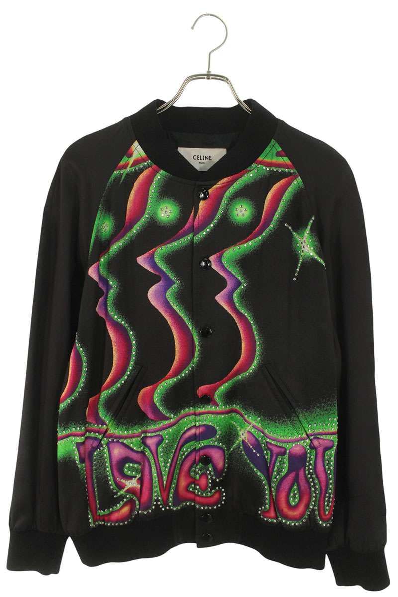 セリーヌ 22 SS サテンアーティストテディブルゾン メンズ 44