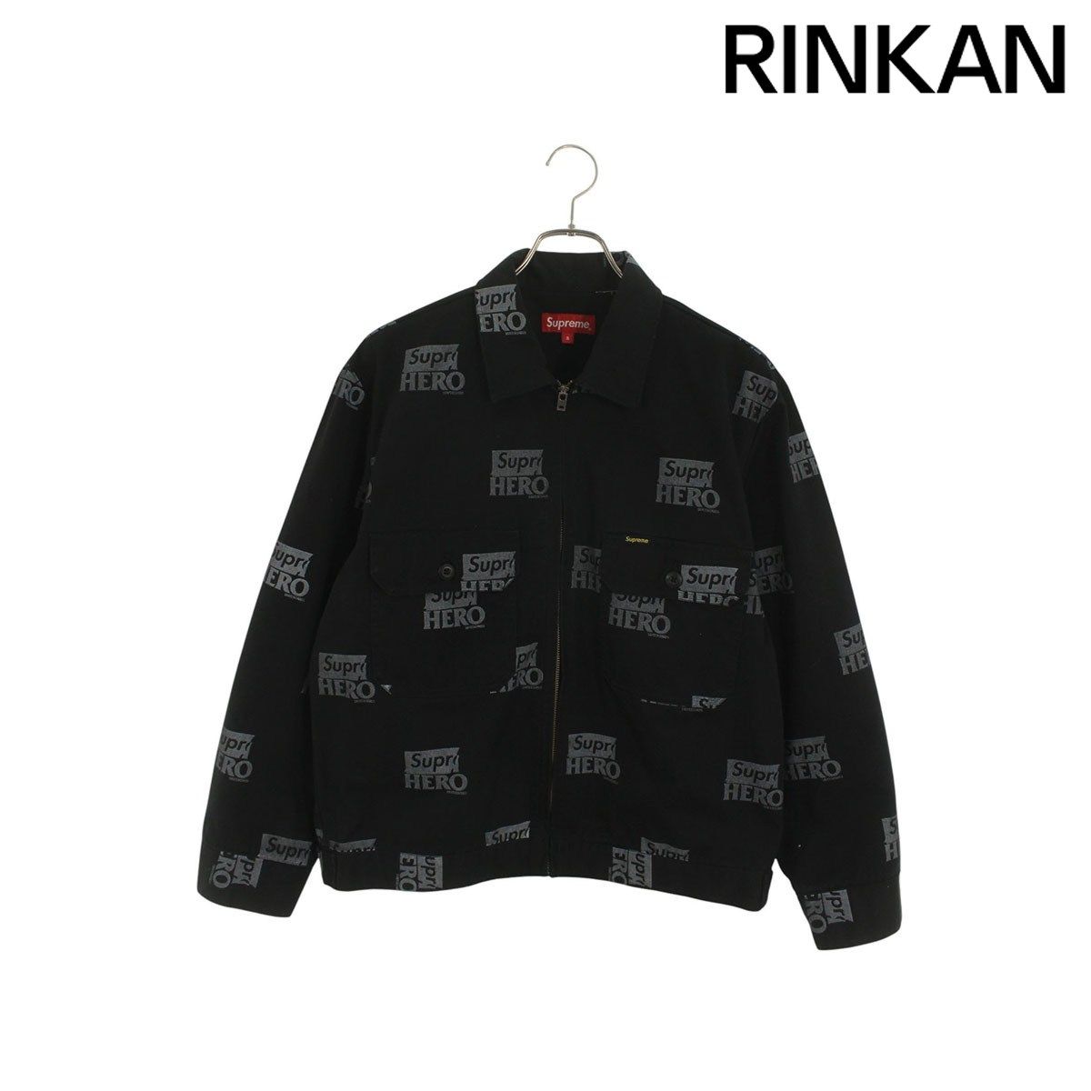 シュプリーム ×アンタイヒーロー 22 SS Work Jacket 総柄コットンブルゾン メンズ S