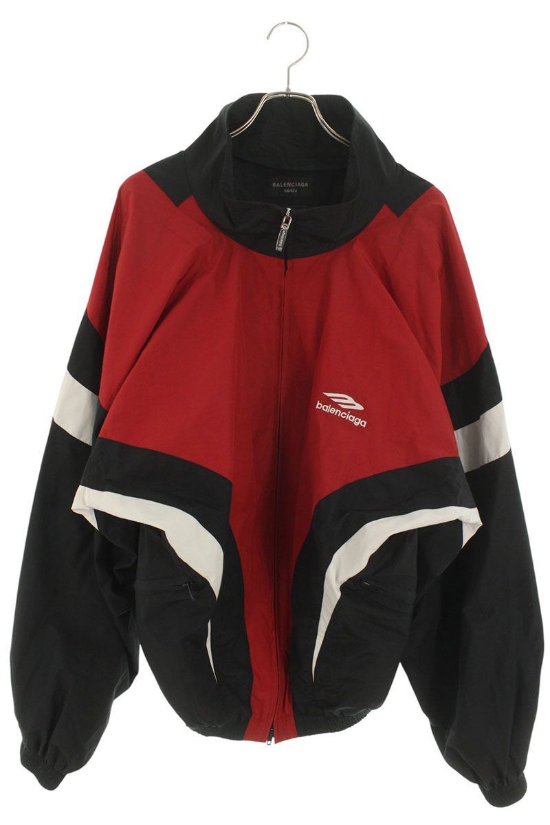 バレンシアガ 24 SS 790756 TPQ 38 オフショルダートラックナイロンブルゾン メンズ M