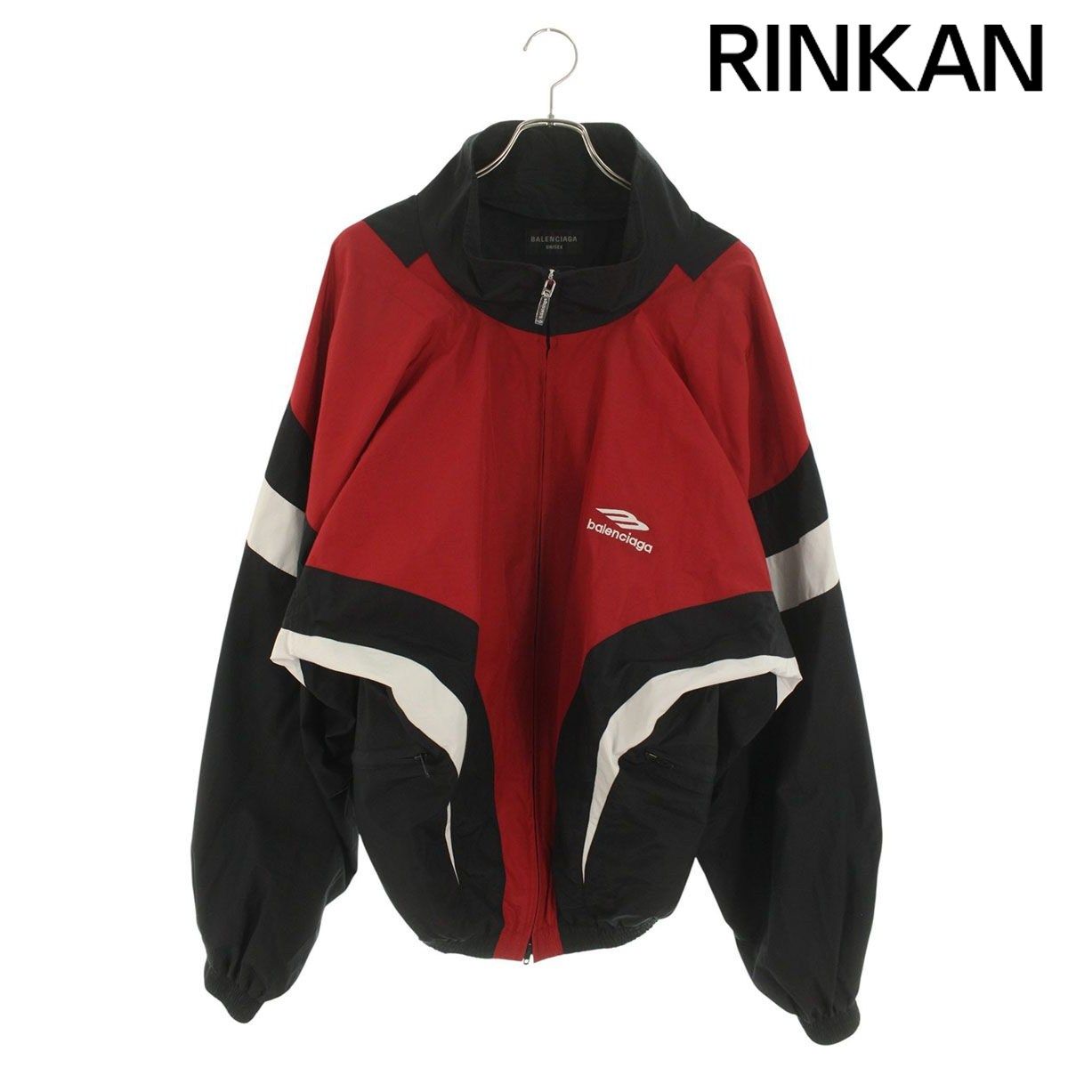 バレンシアガ 24 SS 790756 TPQ 38 オフショルダートラックナイロンブルゾン メンズ M