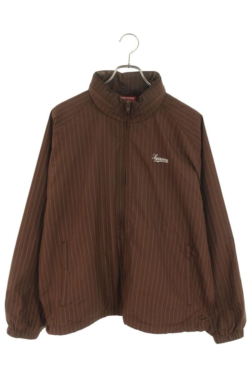 シュプリーム 24 AW Reflective Pinstripe Track Jacket リフレクティブピンストライプトラックブルゾン メンズ M