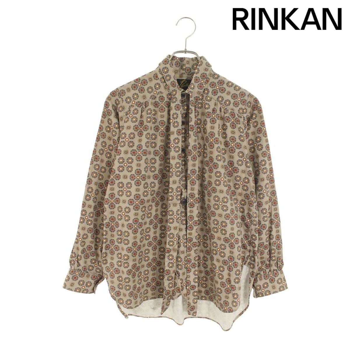 Needles 長袖シャツ M ベージュ ニードルス NS227 総柄長袖シャツ メンズ 2 - メルカリ