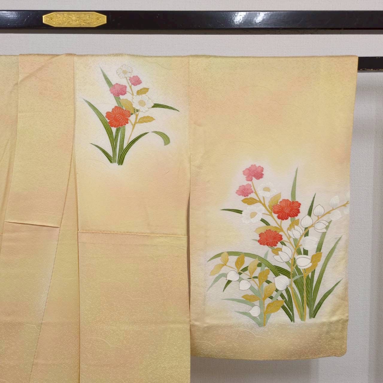 付け下げ 正絹 裄64.5 紋なし 美しい染めの花 袷 着物 MK-1722 - メルカリ