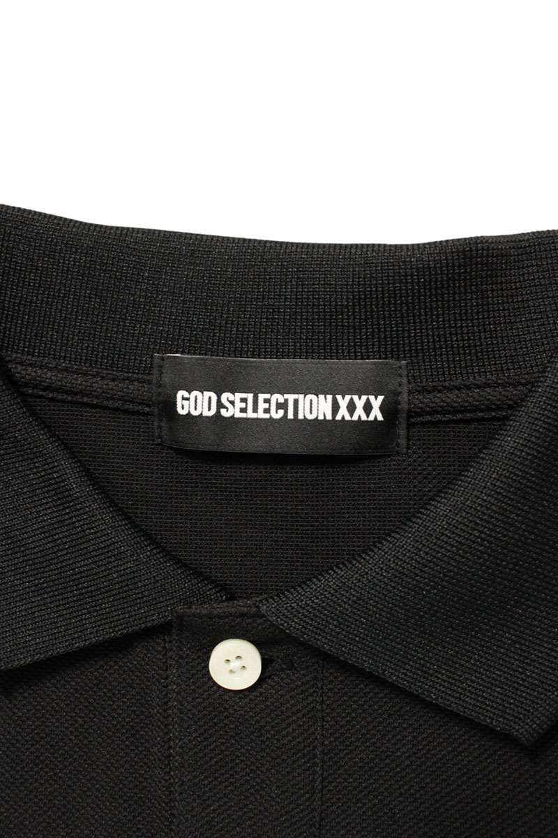 ゴッドセレクショントリプルエックス ロゴ刺繍半袖ポロシャツ メンズ L