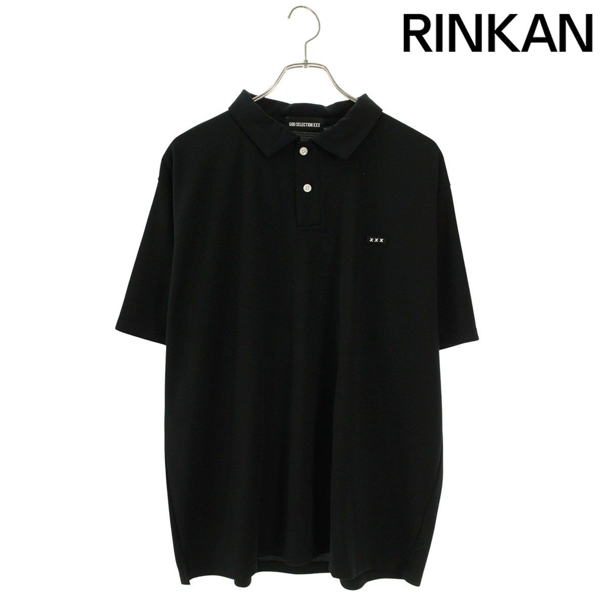 ゴッドセレクショントリプルエックス ロゴ刺繍半袖ポロシャツ メンズ L