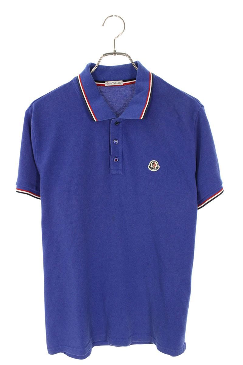 モンクレール POLO MANICA CORTA ロゴパッチ半袖ポロシャツ メンズ XL
