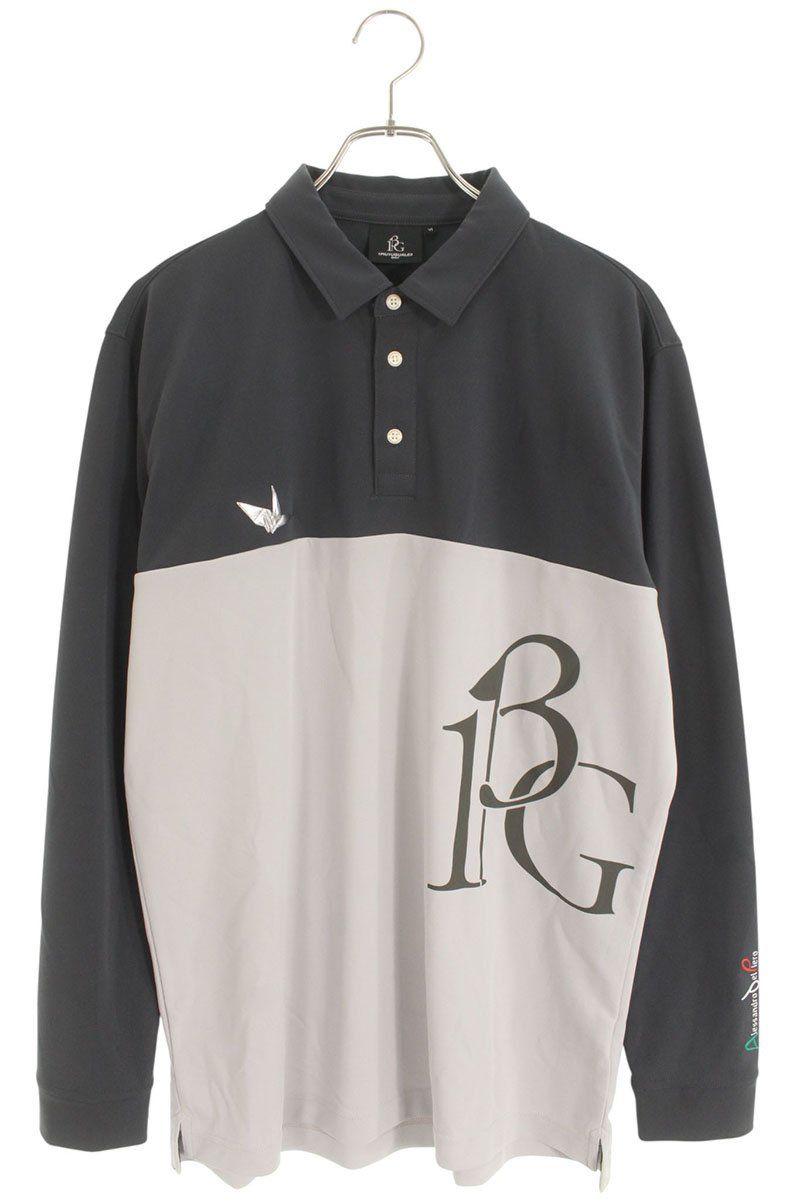 ウノピュウノウグァーレトレ GDT008 GOLFバイカラーロゴポロ長袖