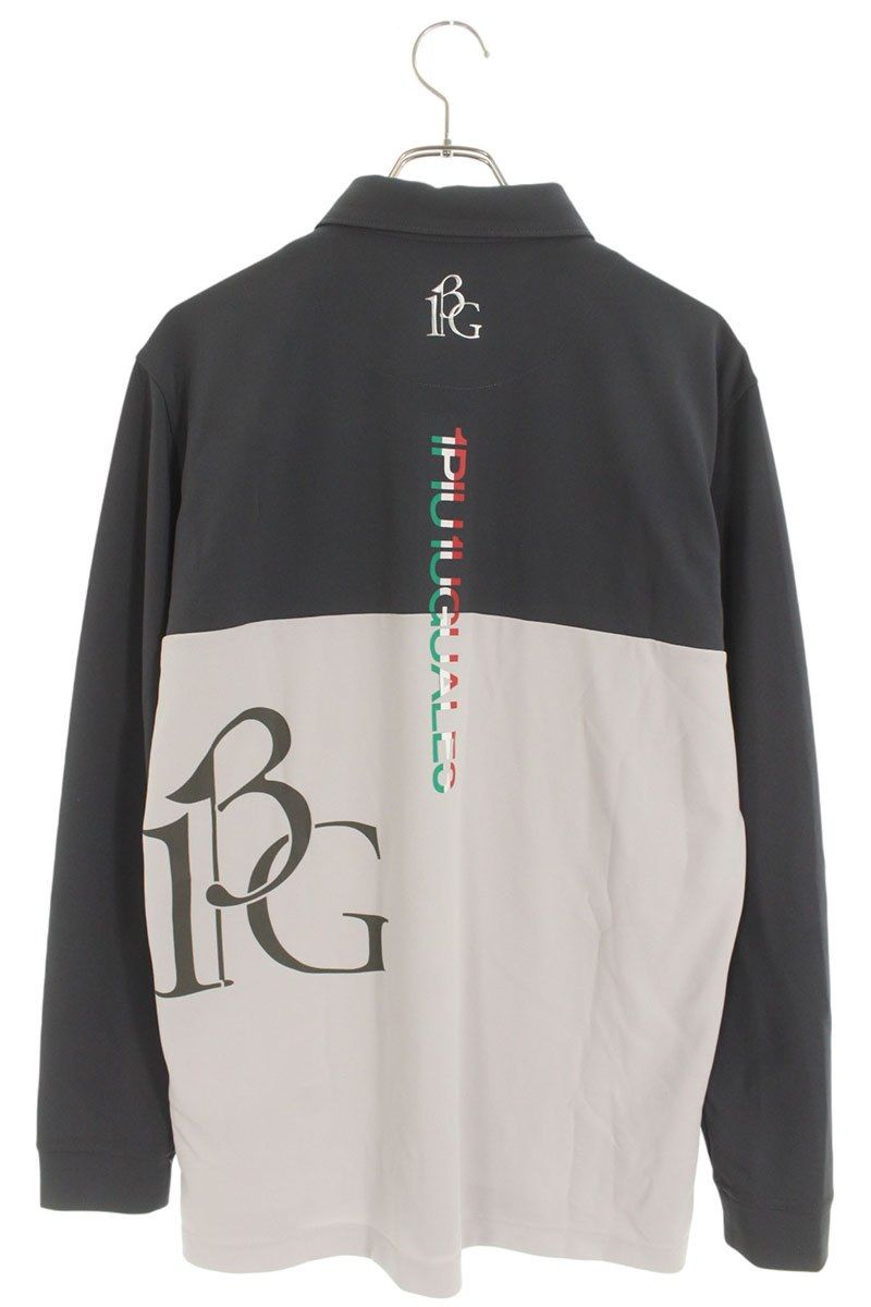 ウノピュウノウグァーレトレ サイズ:VI  GDT008 GOLFバイカラーロゴポロ長袖カットソー 中古 BS99 ウノピュウノウグァーレトレ GDT008 GOLFバイカラーロゴポロ長袖