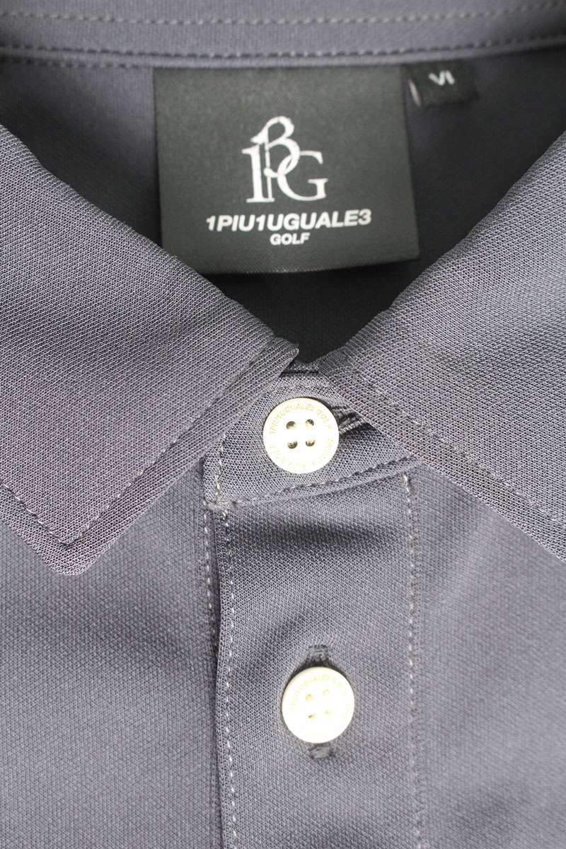 ウノピュウノウグァーレトレ GDT008 GOLFバイカラーロゴポロ長袖