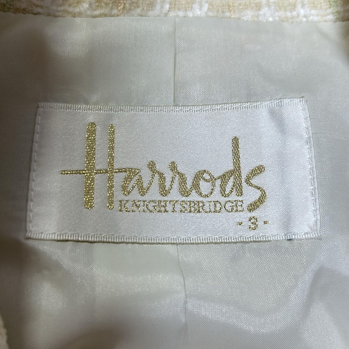 HARRODS(ハロッズ) スカートスーツ レディース - アイボリー×白×マルチ