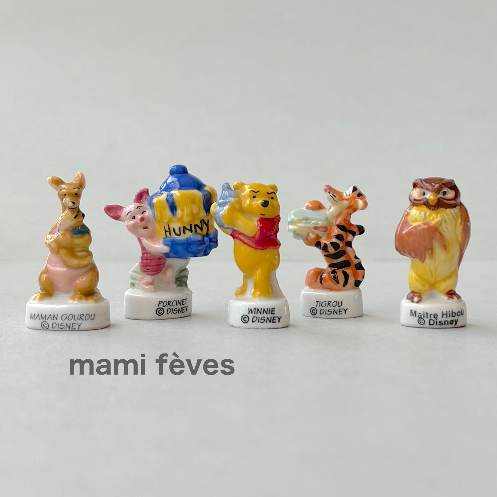 フェーヴ くまのプーさん 5個 フランス フェーブ ミニチュア陶器