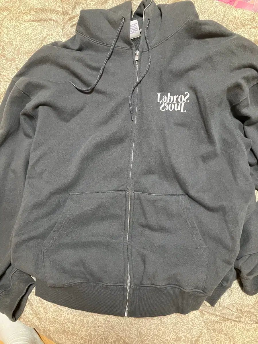 Labros ジップパーカー グレー ラブロス フーディー ジップアップ グレー XL 超希少labros パーカー