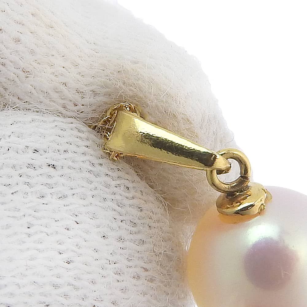 本物保証】 新品同様 ネックレス 約1.7g K18YG パール 約8.0ミリ 真珠