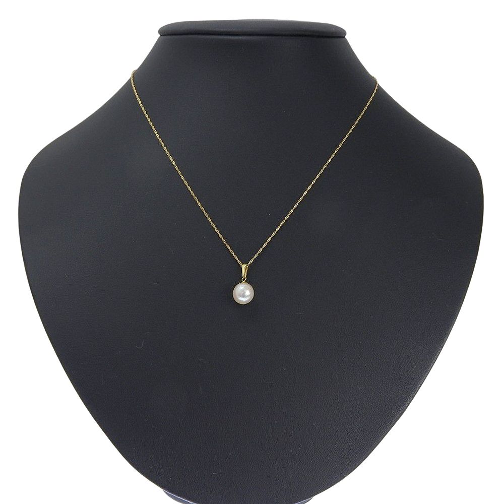 本物保証】 新品同様 ネックレス 約1.7g K18YG パール 約8.0ミリ 真珠