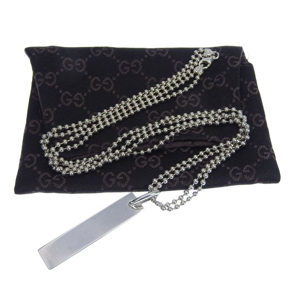 本物保証】 布袋付 新品同様 グッチ GUCCI 約22.5g プレート バー