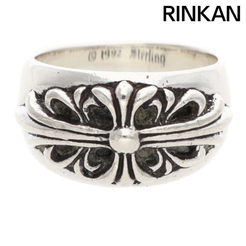 クロムハーツ FLRL CRS フローラルクロス シルバーリング メンズ 22号