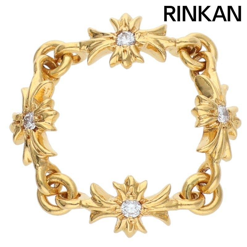 クロムハーツ 22 K RING TNY E CH PLS DIA タイニーECHプラス ダイヤ ゴールドリング メンズ 12号