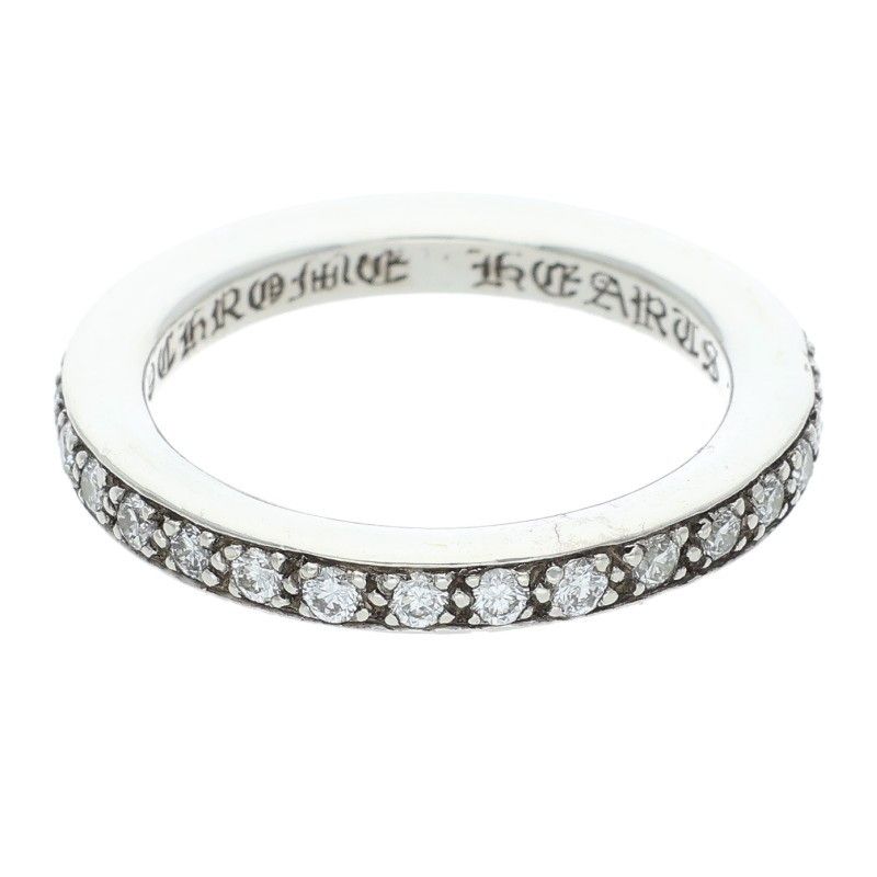 クロムハーツ TFL PAVEダイヤ シルバーリング メンズ 14号