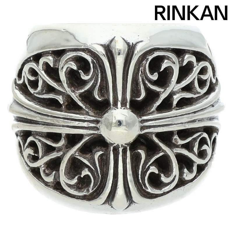 クロムハーツ CLASSIC OVAL クラシックオーバルクロス シルバーリング メンズ 21号