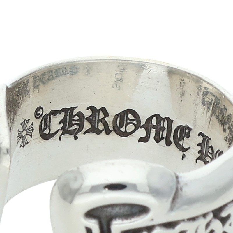  クロムハーツ SM SCROLL LABEL スモールスクロールラベル シルバーリング メンズ 9 5号 リング 指輪 アクセサリー