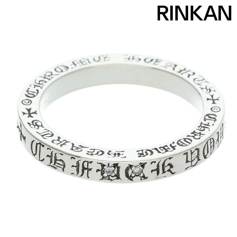 クロムハーツ 3 mm SPACER FUCKYOU DIA mmスペーサーファックユー シルバー 2 Pダイヤリング メンズ 21号