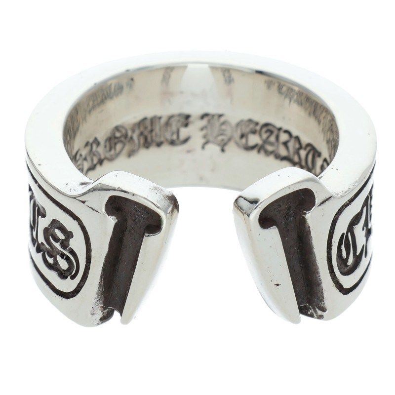 クロムハーツ LG SCROLL LABEL/ラージスクロールラベル シルバーリング