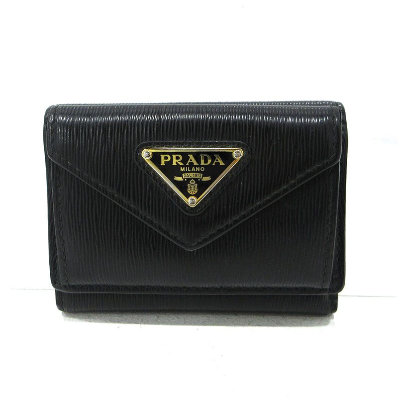 三重本店】 PRADA | プラダ 三つ折り財布 コンパクトウォレット 1MH021 