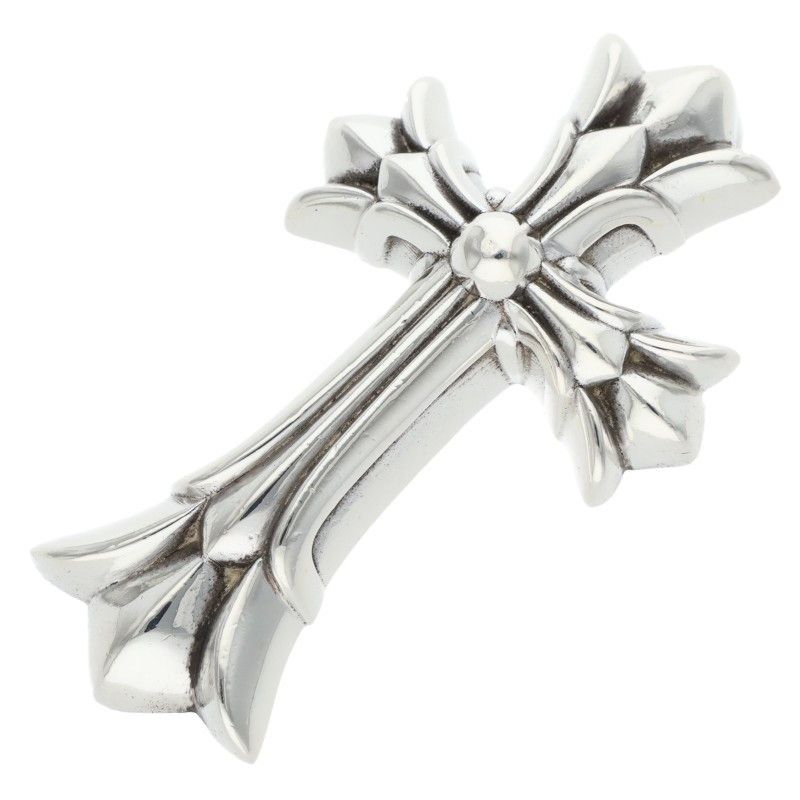 クロムハーツ DBL CH CRS SML スモールダブルCHクロス シルバーネックレストップ メンズ