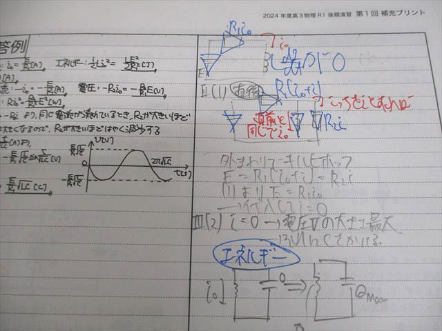鉄緑会 高3 物理 R1クラス 後期演習 入試物理演習 第1～13回 テスト計