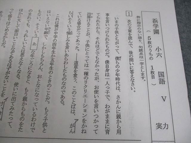 浜学園 小6 国語 復習テスト No.1～39/V 実力 テスト計40回 通年セット