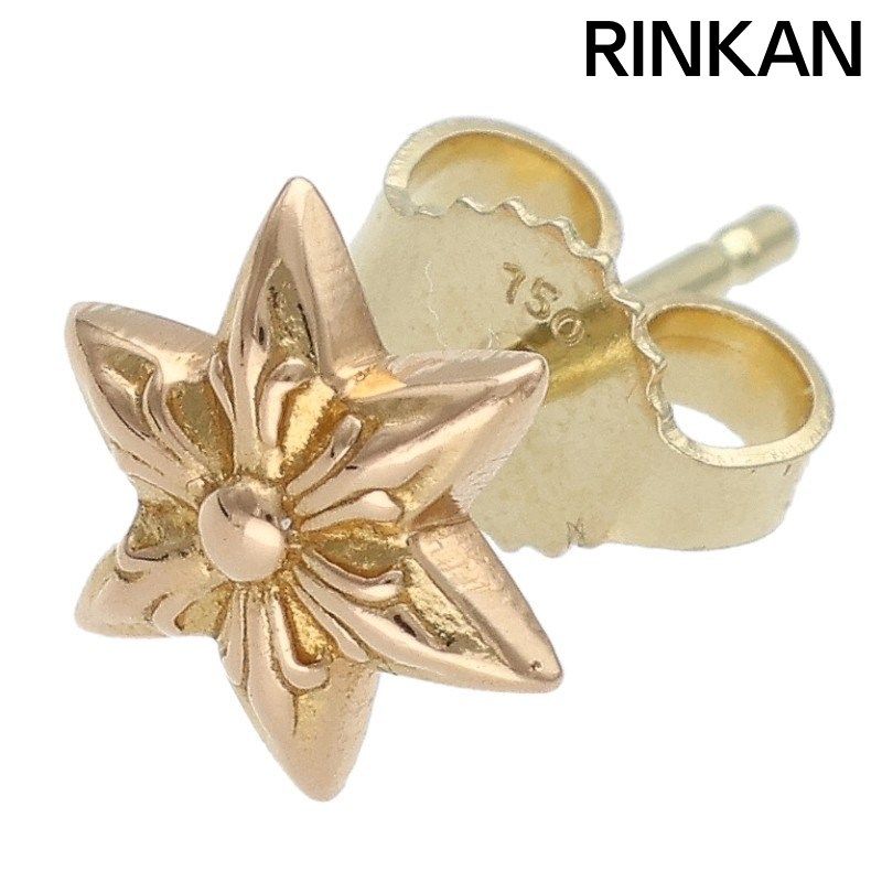 クロムハーツ 22K CO STAR/スタースタッド ゴールドピアス メンズ