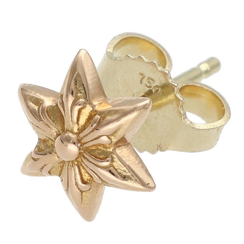 クロムハーツ 22K CO STAR/スタースタッド ゴールドピアス メンズ