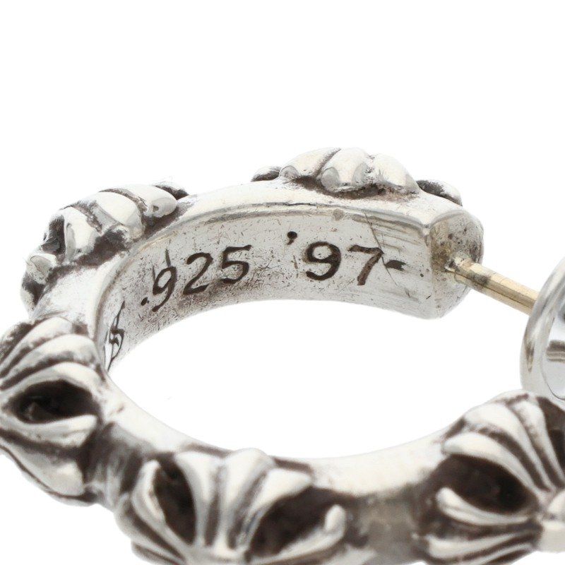 クロムハーツ HOOP CROSS SML/クロスバンドフープ シルバーピアス