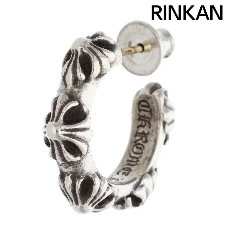 【超貴重】クロムハーツ HOOP TFL SML シルバー ピアス メンズ クロムハーツ HOOP CROSS SML/クロスバンドフープ シルバーピアス