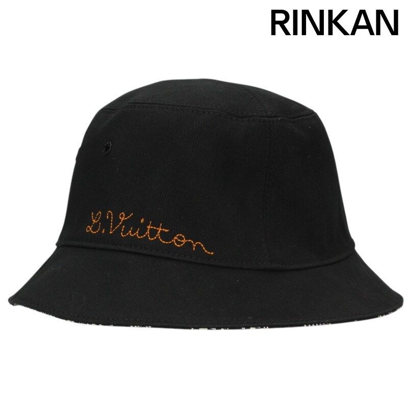 ルイヴィトン MP 2947 ボネ ディストーテッド ダミエバケットハットリバーシブル帽子 メンズ 60