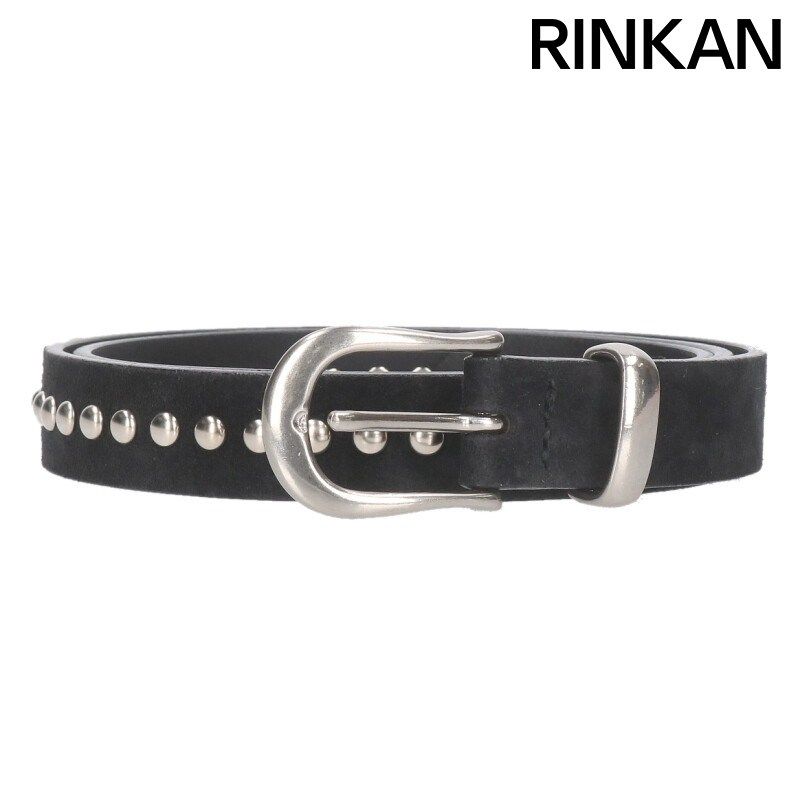 マインデニム スタッズ装飾レザーベルト メンズ