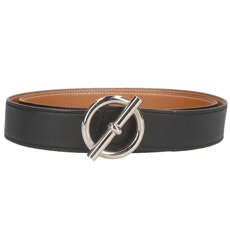 エルメス シェーヌダンクルバックルリバーシブルレザーベルト メンズ