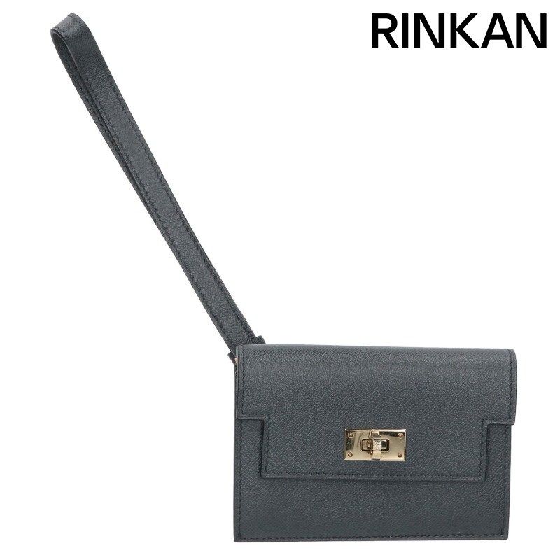 エルメス ケリー ポケット スリム W刻印 G金具 エプソン ストラップ付カードケース メンズ