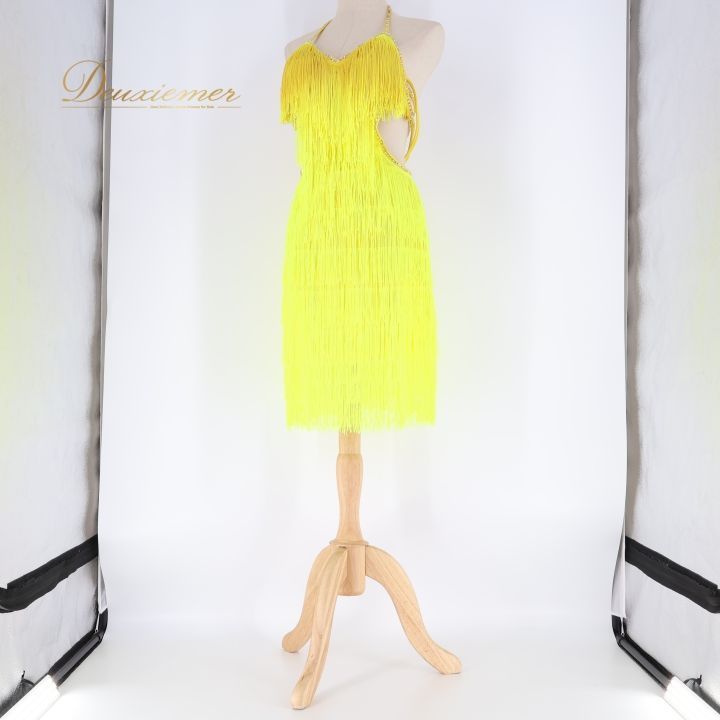 社交ダンス 衣装 ラテン ドレス ワンピース ラテンドレス 蛍光