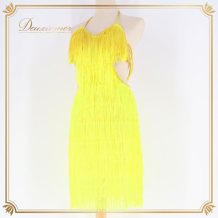 社交ダンス 衣装 ラテン ドレス ワンピース ラテンドレス 蛍光