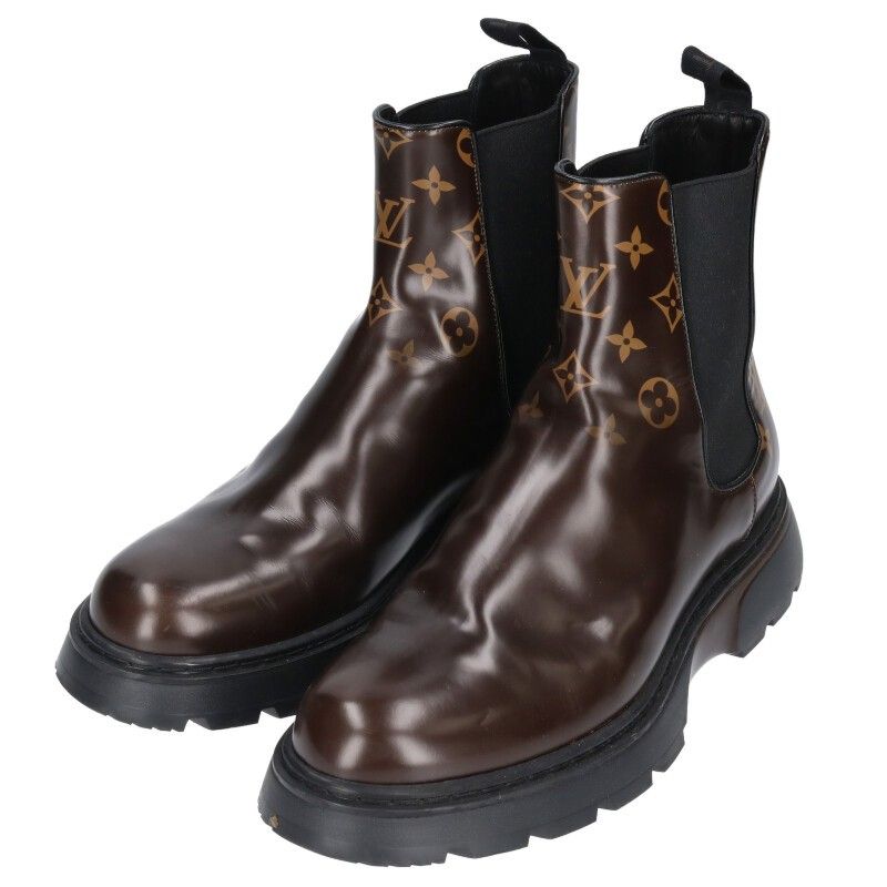 ルイヴィトン LVボールドライン モノグラムサイドゴアブーツ メンズ
