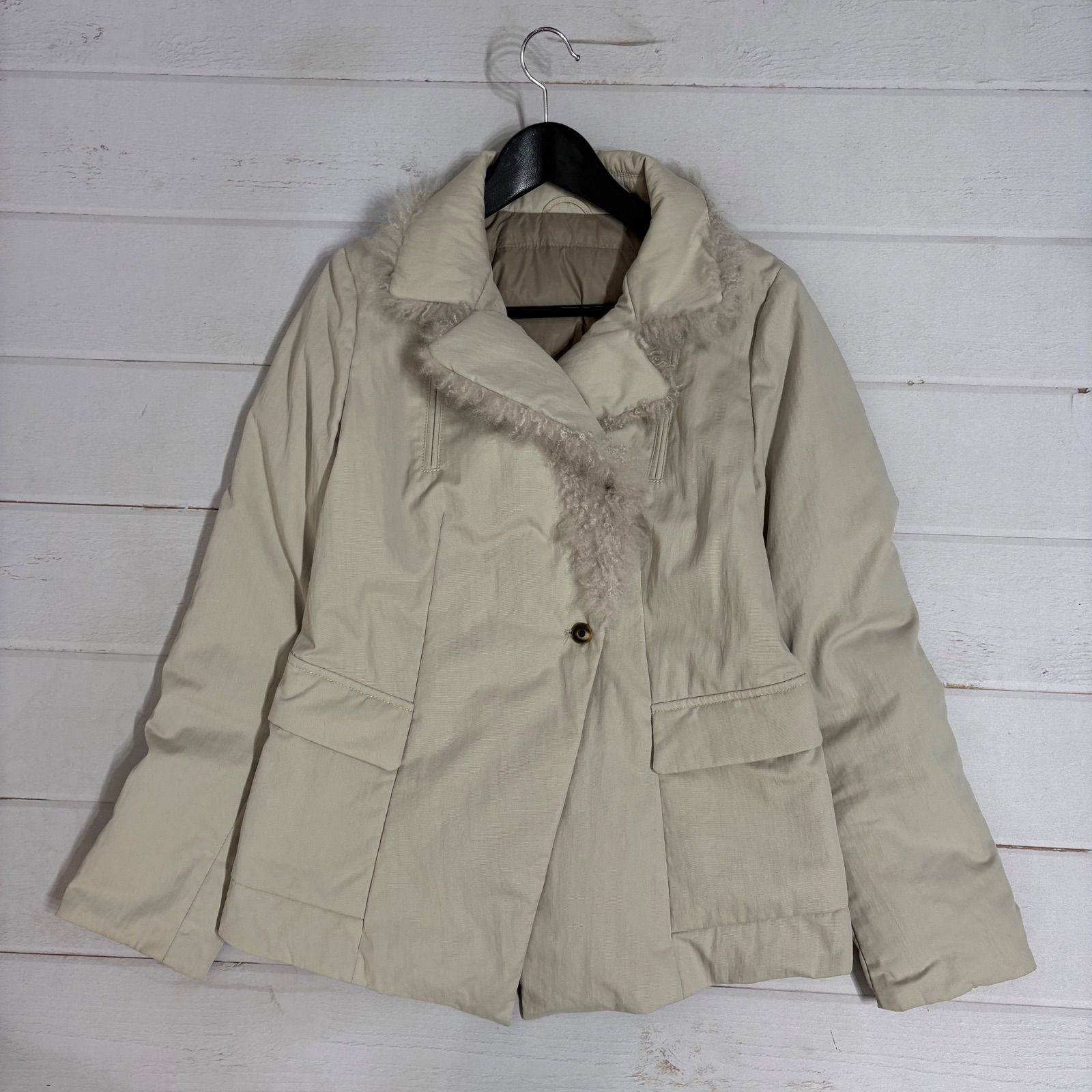 最高級✨ブルネロクチネリ ムートン襟 ファー パデット ダウン