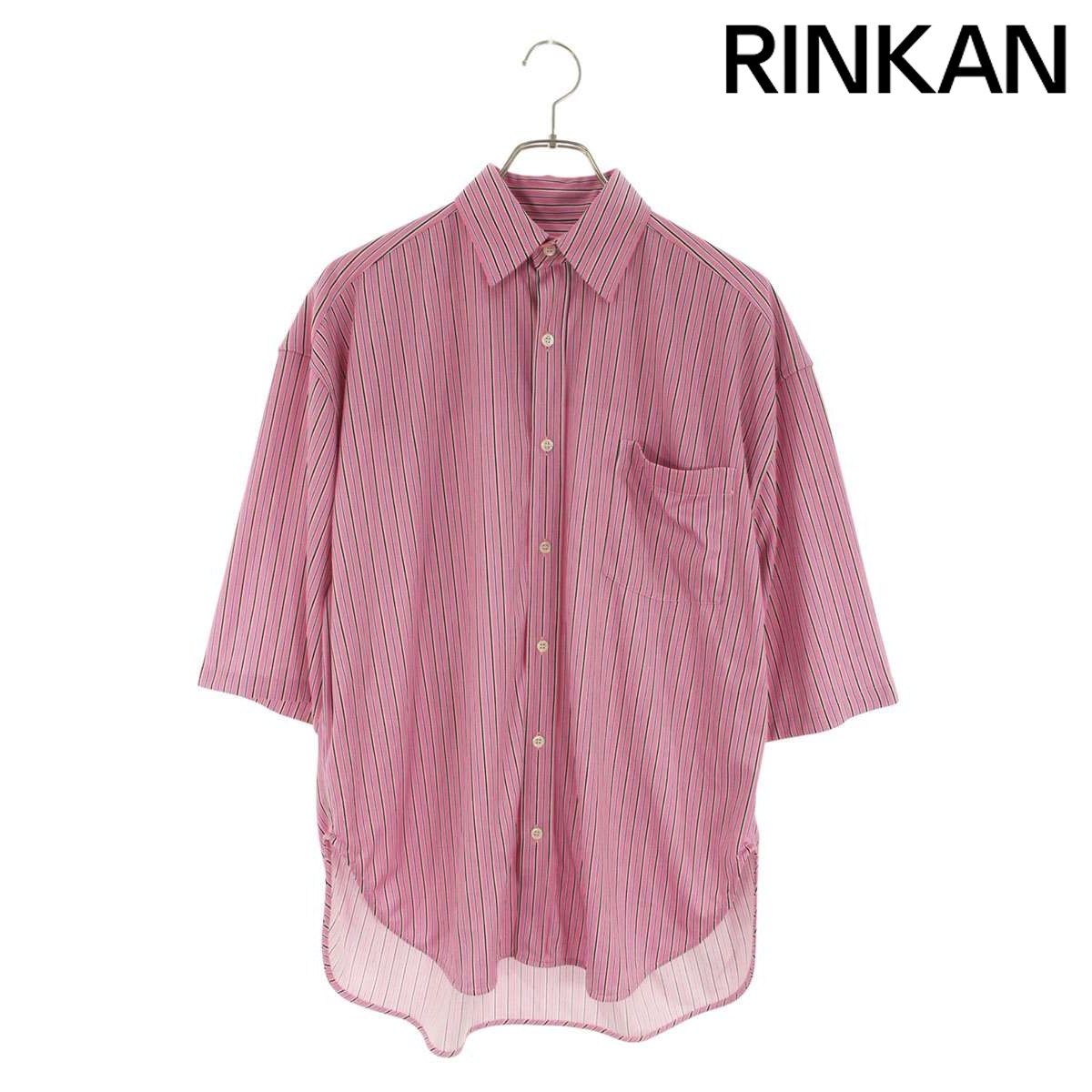 バレンシアガ 470554 TVA 14 ストライプ半袖シャツ レディース 34