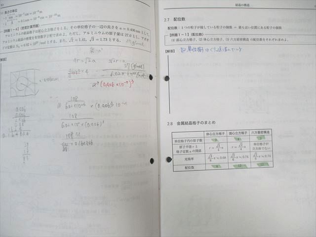 鉄緑会 高2 K1クラス 化学基礎講座 テキスト/問題集 第1/2部 通年